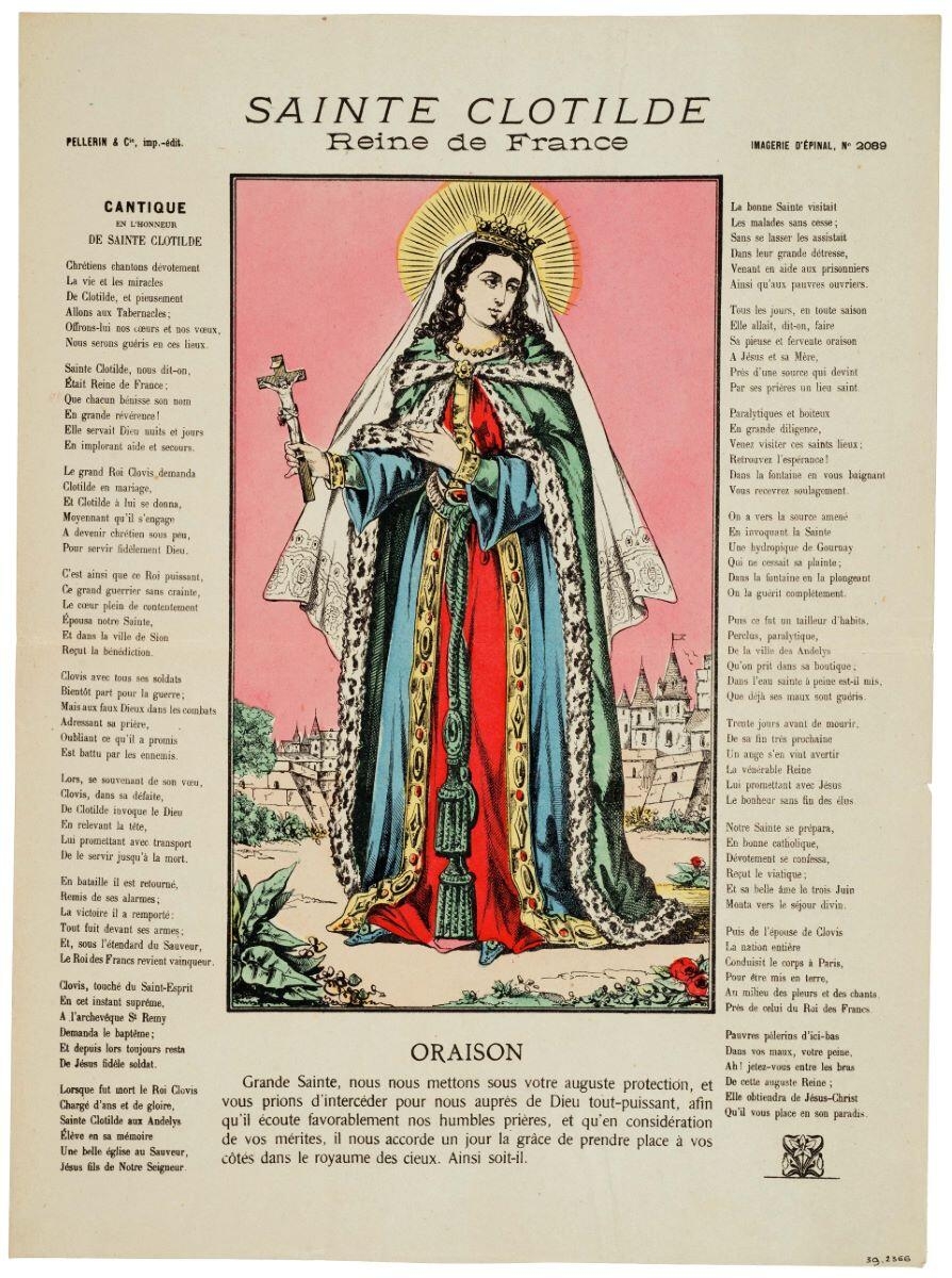 SAINTE CLOTILDE / Reine de France. (titre inscrit)